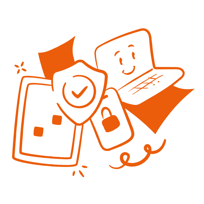 Key features illustration in Shine Clubs branded colour